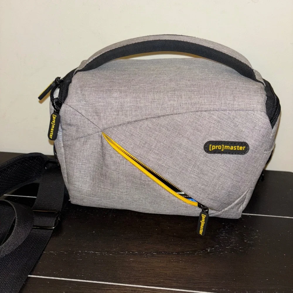 ProMaster Impulse 7244 | Gray Padded Camera Bag w‎ Shoulder Strap and Rain Cover